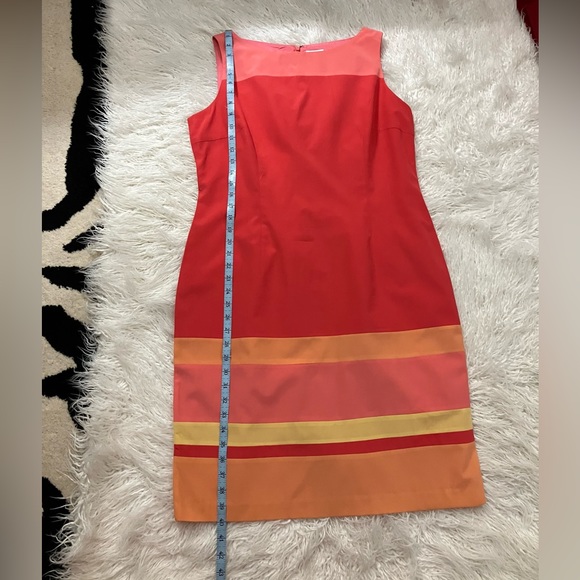 Address Maggy Red/Orange Silk Sundress - Picture 6 of 10